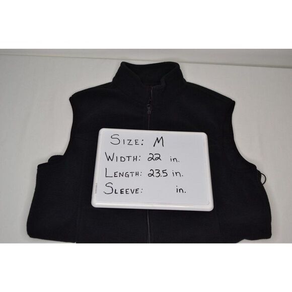 Bass Pro Shop Men's Medium Black Fleece Zip Up Vest - Picture 11 of 11